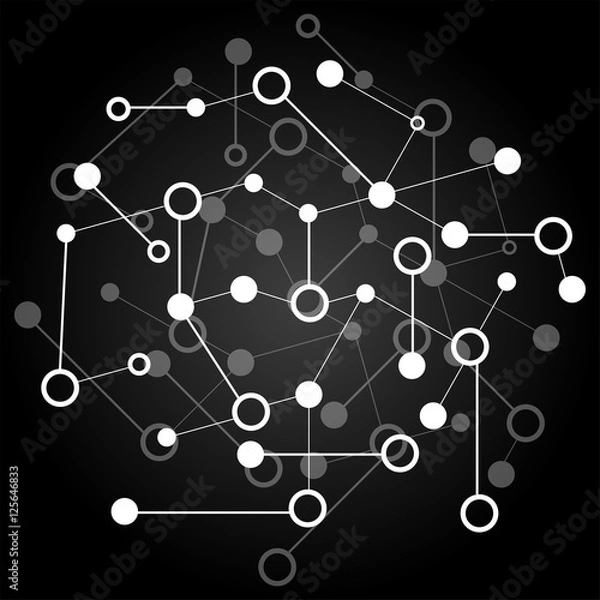 Fototapeta Social Network Graphic Concept. Molecule And Communication Background. Graphic Design Useful For Your Design