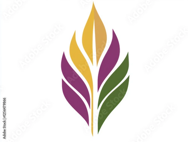 Obraz multi colored logo with white background