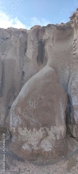 Fototapeta rock painting based on Santorini in Greece