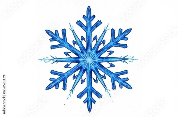 Obraz snowflake on white background
