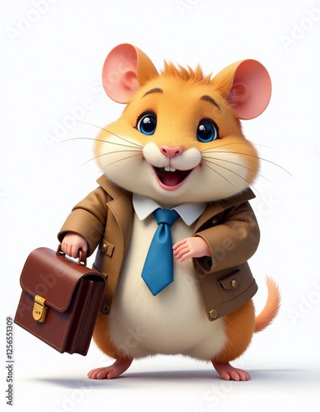 Obraz Hamster goes to daily office