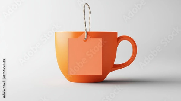 Fototapeta Tea tags cloud with cup shape for any cafe design. Jpeg (bitmap) version also available in gallery