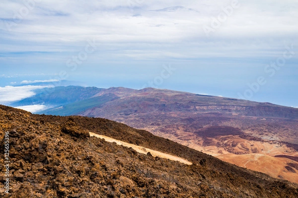 Fototapeta Landscape view from the top of volcano Teide