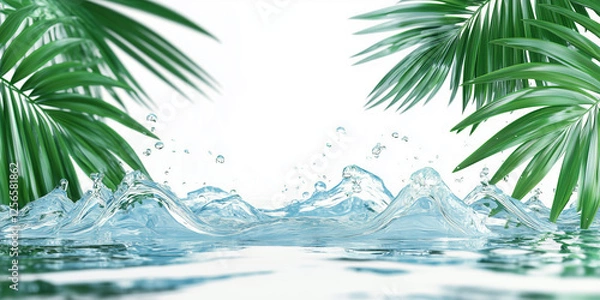 Obraz Water with palm trees
