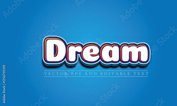 Fototapeta dream text effect design illustration