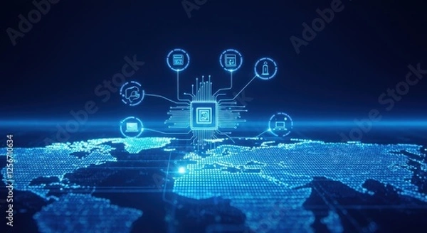 Obraz Digital Economic Transformation: The Future of Global Connectivity.