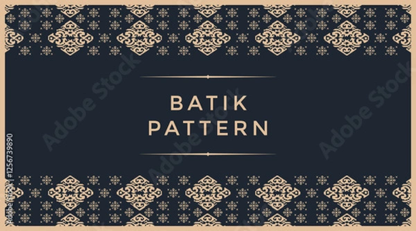 Fototapeta Batik frame Vector Design Template