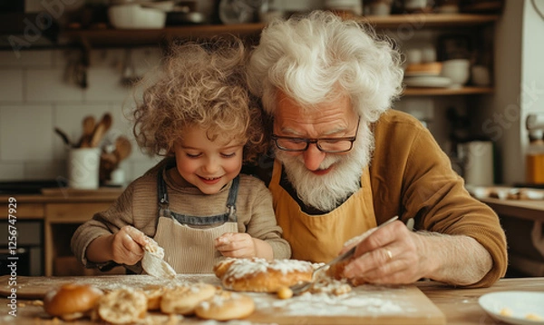 Obraz High resolution photo of young and modern family spending time together