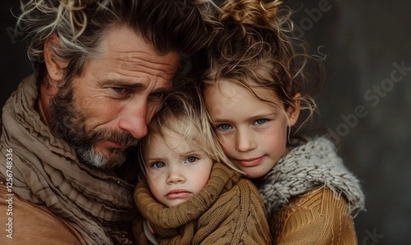 Obraz High resolution photo of young and modern family spending time together