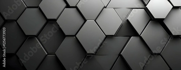 Fototapeta Dark Hexagon Pattern Background
