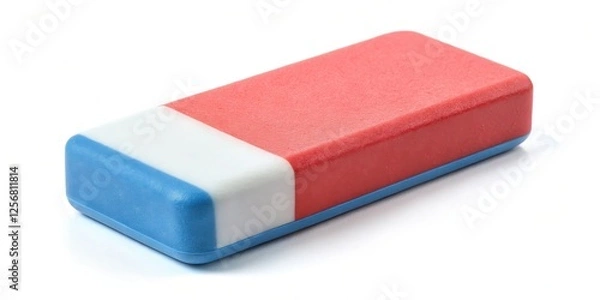 Fototapeta Rectangular Eraser on White Background