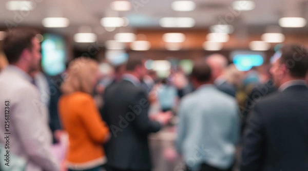 Fototapeta Blurred Crowd at a Conference or Event.
