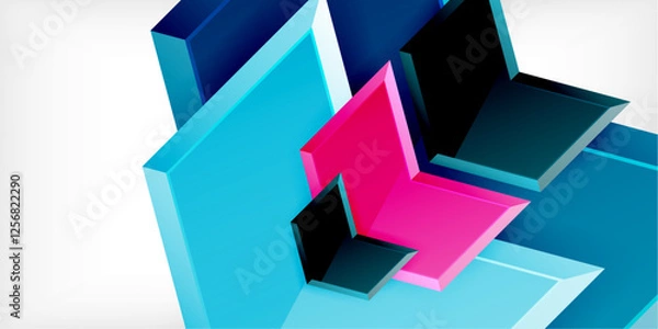 Fototapeta Technology dynamic arrow geometric background. Vector Illustration For Wallpaper, Banner, Background, Card, Book Illustration, landing page
