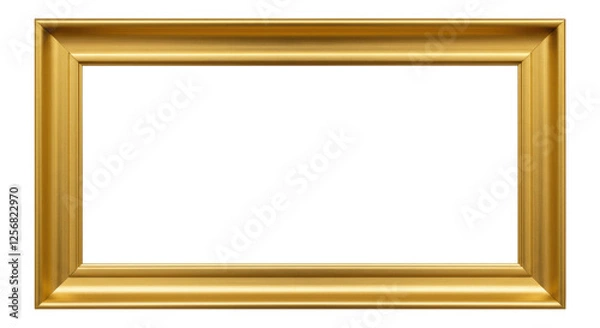 Fototapeta Golden Frame, Border, Empty Space, Gold, Picture Frame, Classic, Elegant, Decorative, Ornate Isolated Transparent Background png