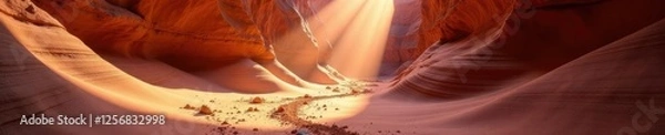 Fototapeta Majestic shadows stretch across the canyon floor, sandstone, light, canyon