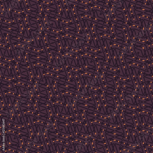 Fototapeta Abstract seamless vector pattern of intersecting diagonal ornaments