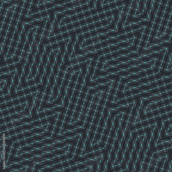 Fototapeta Abstract seamless vector pattern of intersecting diagonal orname