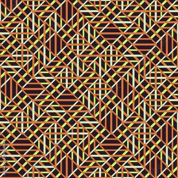 Fototapeta Abstract seamless vector pattern of intersecting diagonal orname