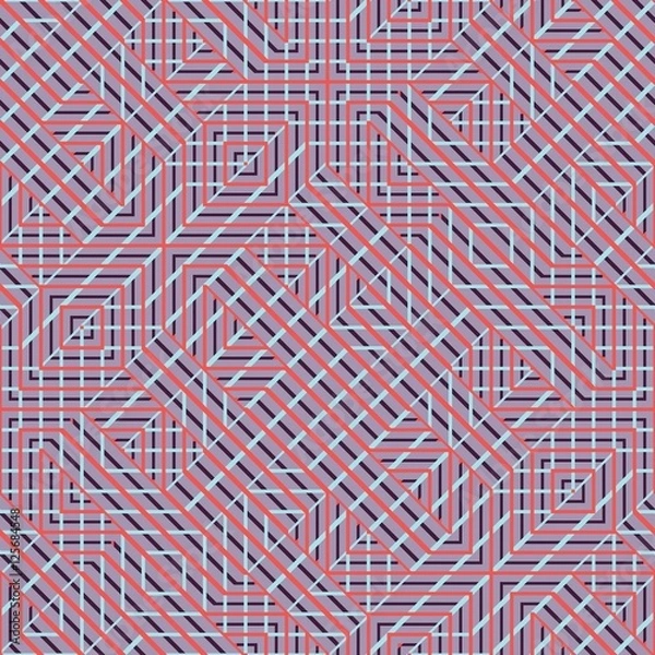 Fototapeta Abstract seamless vector pattern of intersecting diagonal orname