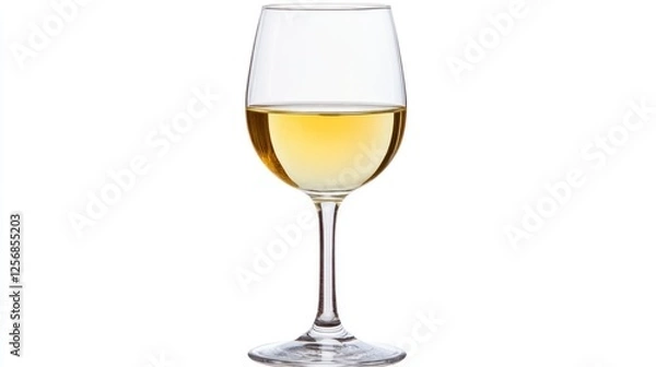 Fototapeta Empty wine glass isolated on white background