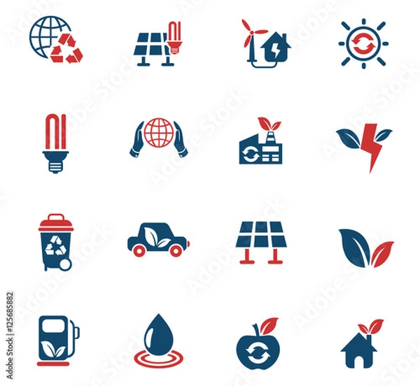 Obraz alternative energy icon set