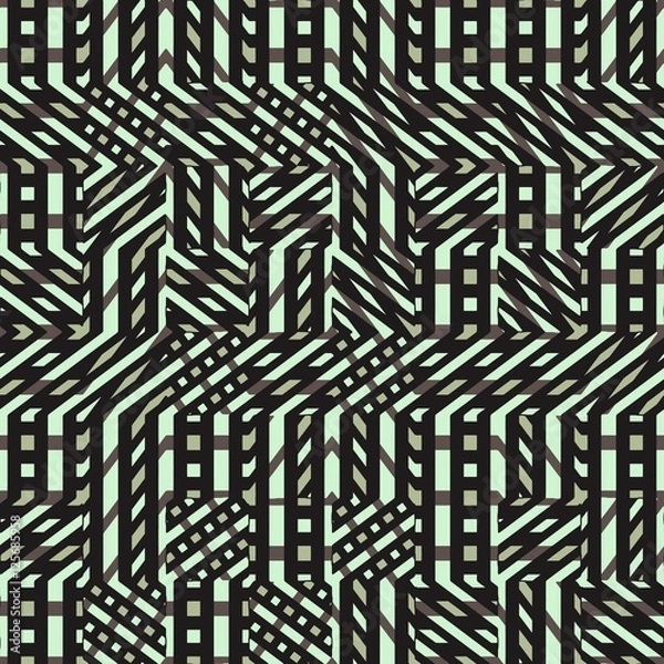 Fototapeta Abstract seamless vector pattern of intersecting diagonal orname