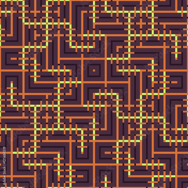 Fototapeta Abstract seamless vector pattern of intersecting square ornament