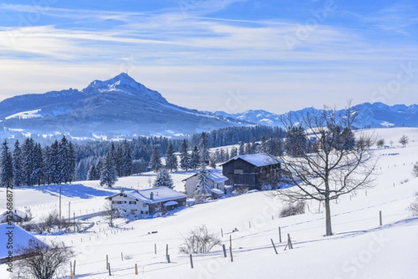Fototapeta Winterlandschaft im Allgäu