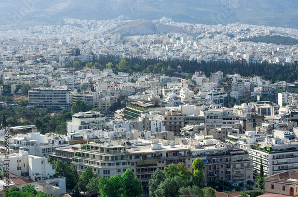 Fototapeta panoramic view of the Thessaloniki city