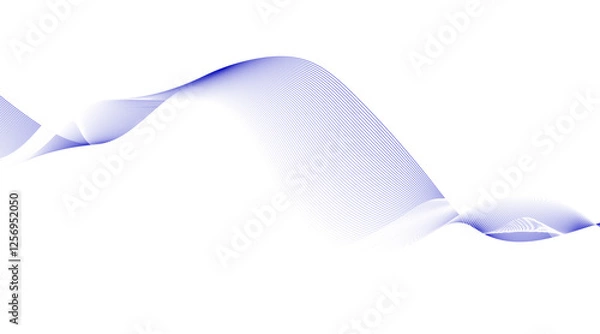 Fototapeta Modern abstract glowing wave background. Colorful smooth element swoosh speed wave modern stream transparent background.