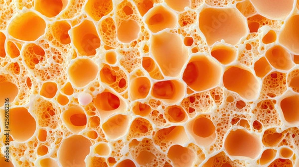 Fototapeta Collagen Type II and Joint Health Concepts, Close up view of healthy cartilage with orange and white textures