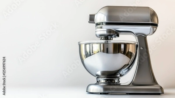 Fototapeta Silver Stand Mixer on White Surface