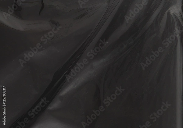 Fototapeta Closeup plastic vinyl torn wrap textures. Vector illustration show various crinkled, wrinkled, and transparent plastic wraps with different tear patterns. Ideal for design overlays and shadow effect.