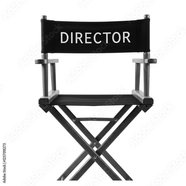 Obraz Director's chair isolated on black background representing film production
