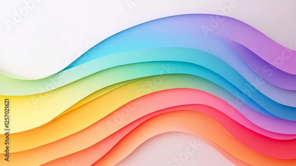 Fototapeta Dynamic color waves abstract art digital design vibrant palette contemporary style artistic viewpoint visual expression