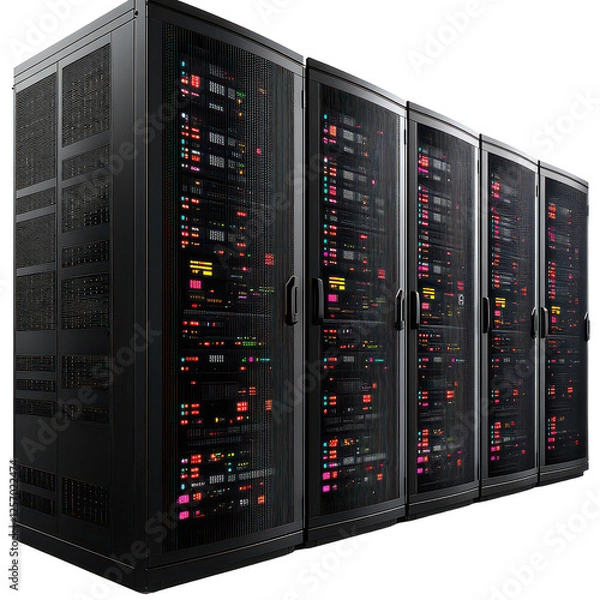 Fototapeta Data center isolated on transparent background