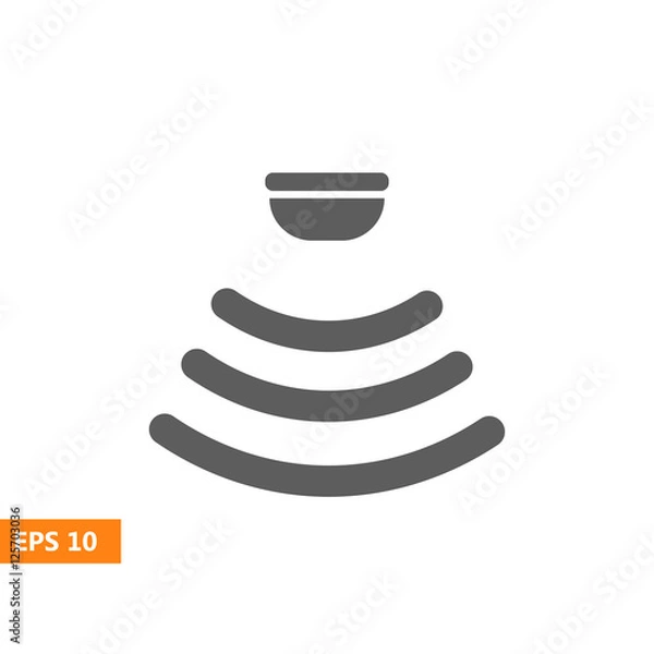 Fototapeta Sensor waves signal icon