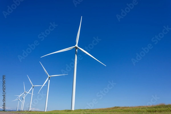 Fototapeta 風力発電、石狩