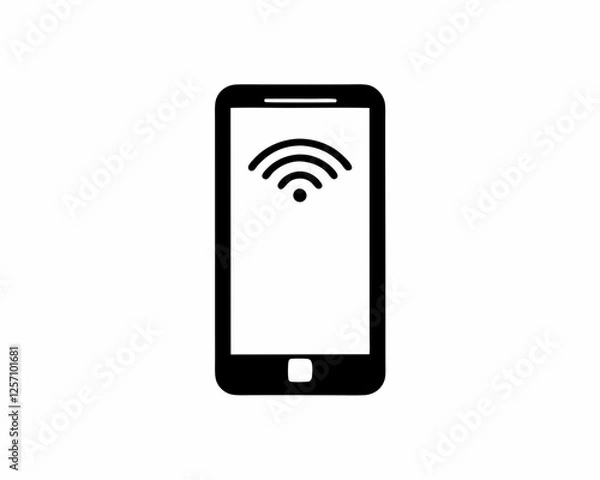 Fototapeta Creative Call Phone Icon Vector Illustration for Communication and Contact Design