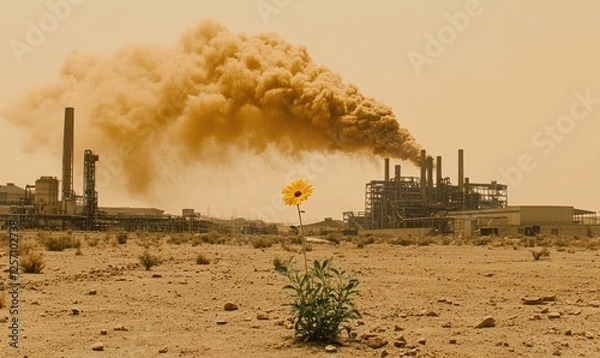 Fototapeta smoke from a factory