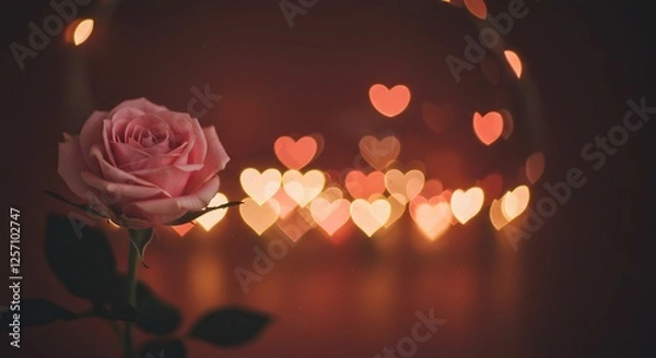 Obraz rose and candle