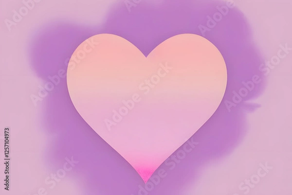 Fototapeta Soft heart shape displayed on a pastel background during a creative art project