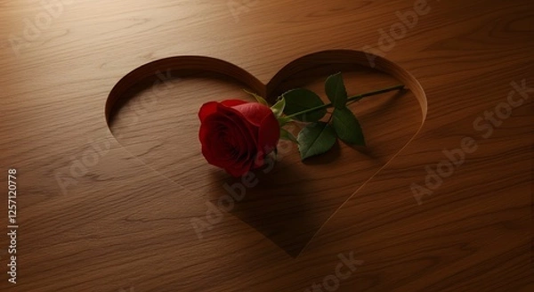 Obraz rose and heart