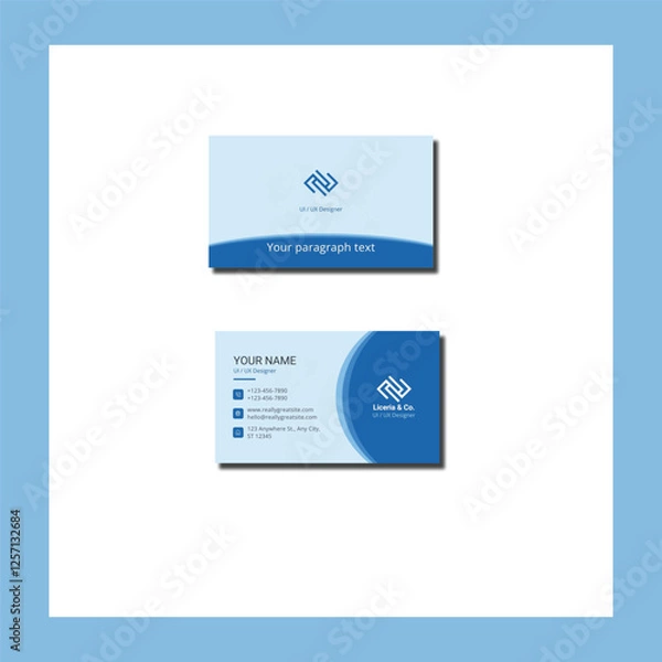 Fototapeta Modern and minimalist  Business Card Template.