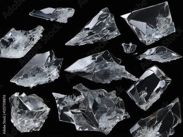 Obraz ice crystals isolated on white background