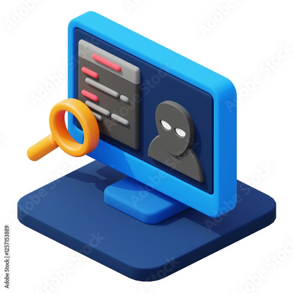 Obraz darkweb monitoring 3d illustration