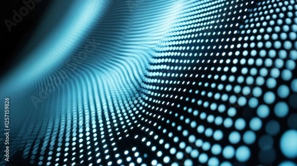 Fototapeta Abstract light grid forming a flowing, elegant wave pattern