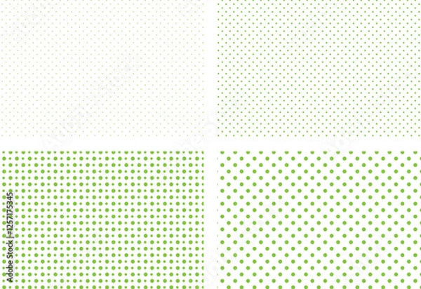 Fototapeta 緑色のハーフトーンのドットパターン背景