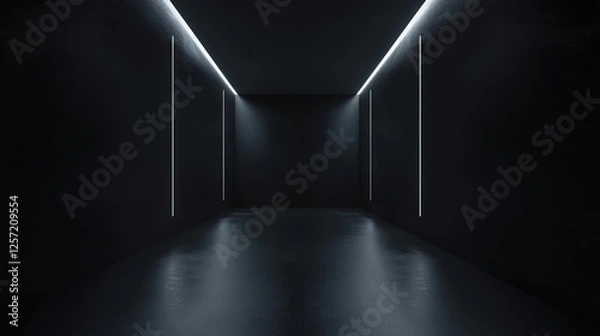 Fototapeta A minimalist luxurious dark background 