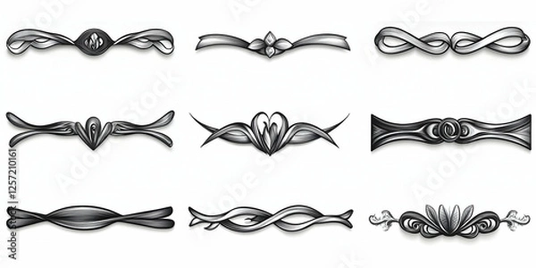 Fototapeta Elegant Ornamental Design Elements